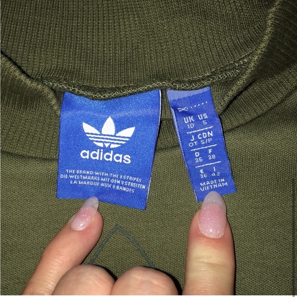 Adidas Three Stripe Cropped Sweatshirt - Picture 4 of 7